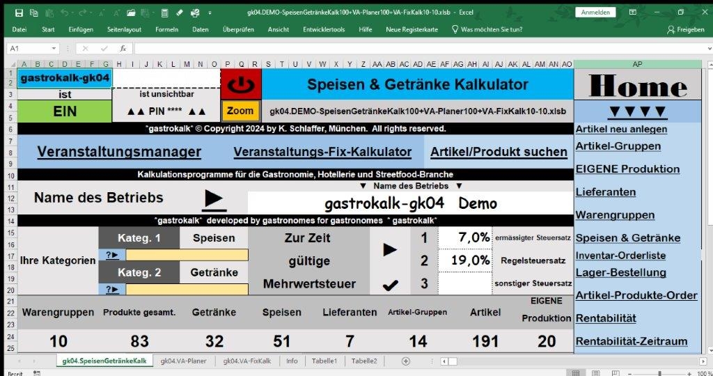 gastrokalk Programm Preise